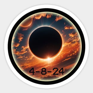 Solar Eclipse 4/8/2024 Sticker